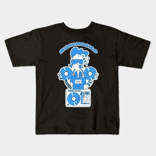Blue Music Maniac Kids T-Shirt